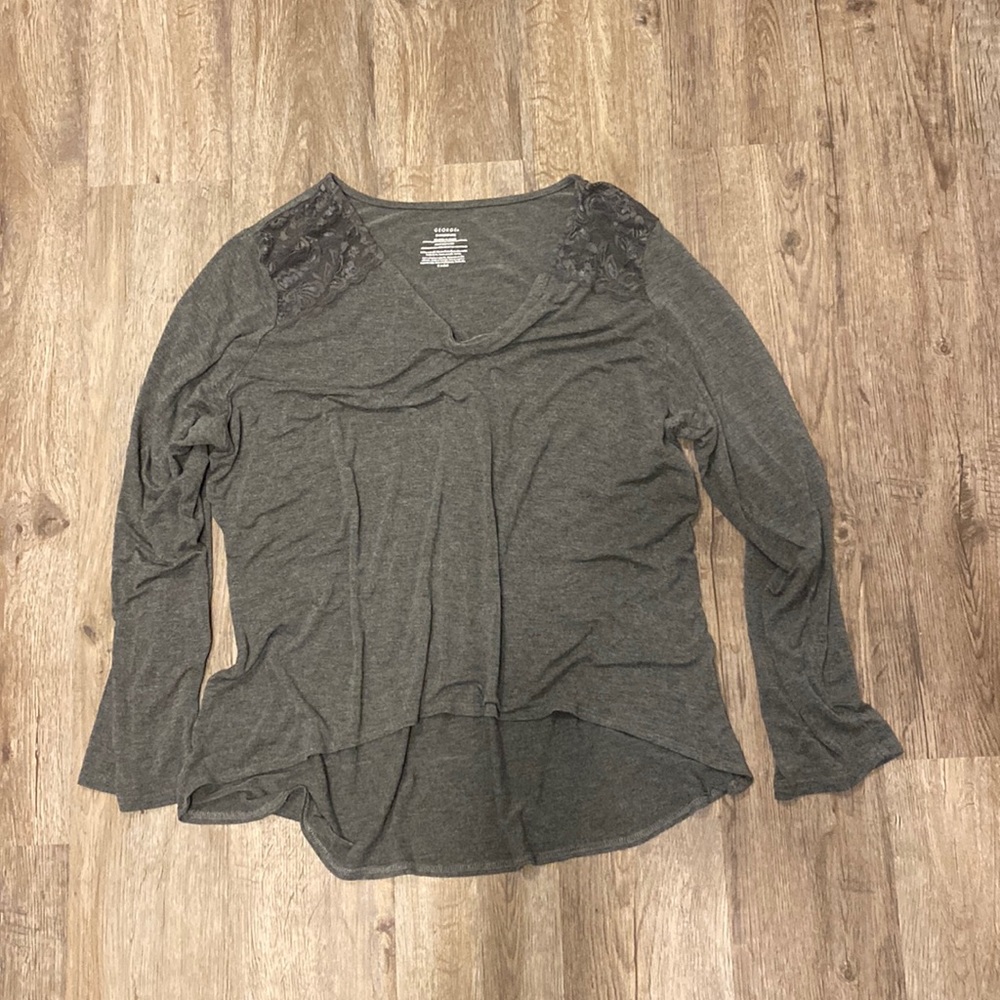 Top with lace shoulders